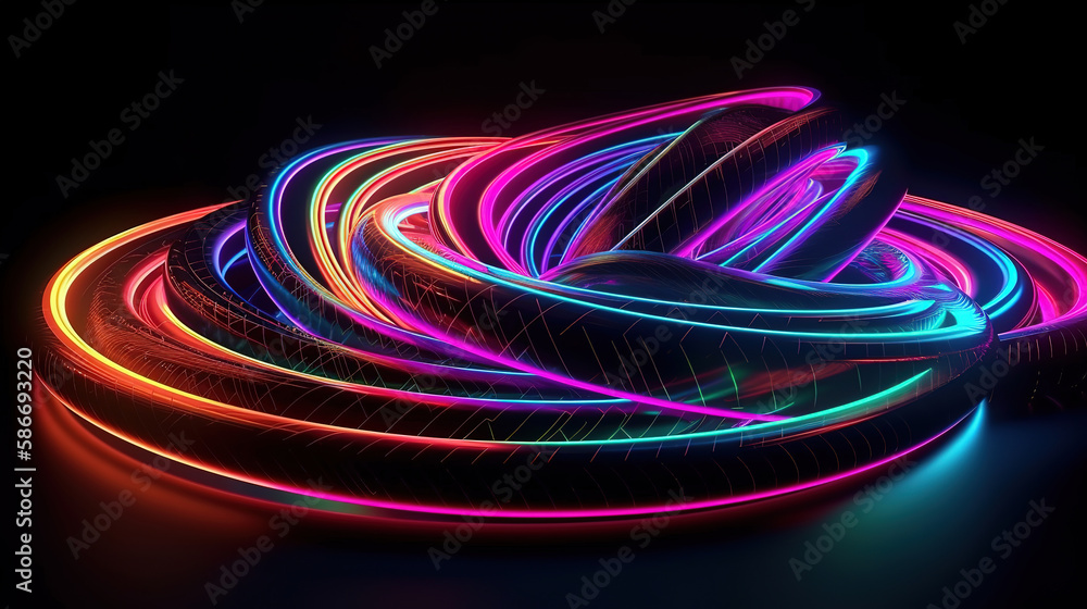 3d geometric abstract twist background. Generative Ai 3d geometric abstract twist background. Generative Ai