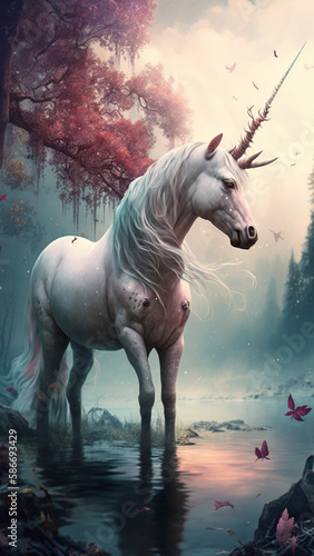 Unicorn, beautiful horse, girl, magical unicorn, unique, fairy tale © AD
