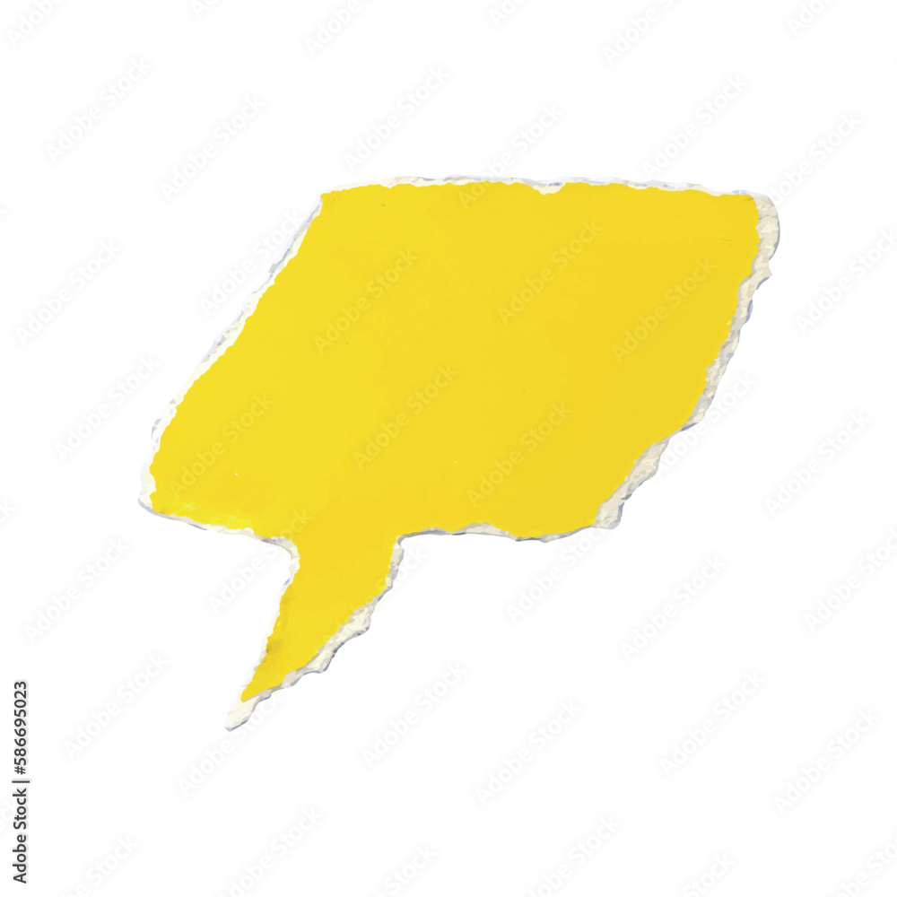 rectangular speech bubbles from torn yellow paper, torn paper for thought communication rectangular speech bubbles from torn yellow paper, torn paper for thought communication