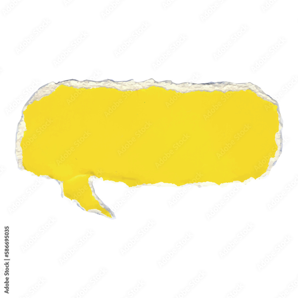 rectangular speech bubbles from torn yellow paper, torn paper for thought communication rectangular speech bubbles from torn yellow paper, torn paper for thought communication