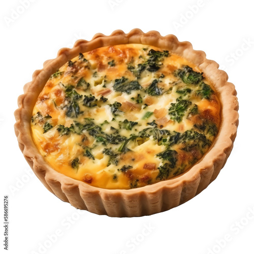quiche isolated on transparent background photo