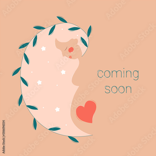 Coming Soon Pregnant Woman Natural Childbirth