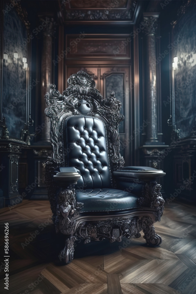 majestic throne room decorated with patterns in the gloom majestic throne room decorated with patterns in the gloom