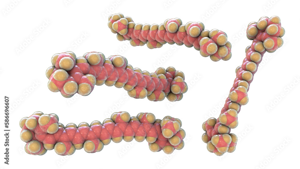 Molecular model of betacarotene, precursor to vitamin A, 3d