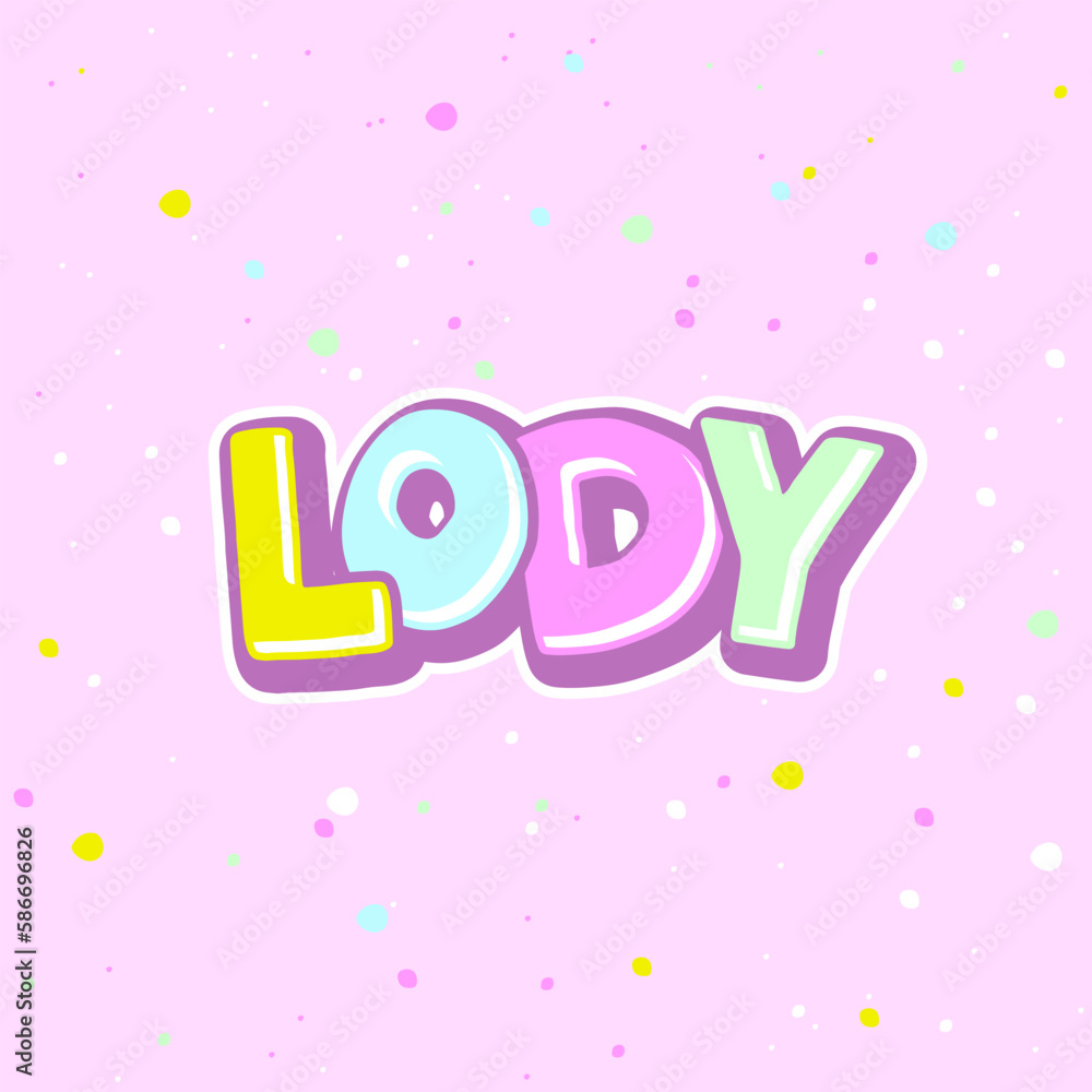 Lody_04
Vector Illustration with letters Lody (mean Ice cream in Polish) on colorful background - obrazy, fototapety, plakaty 