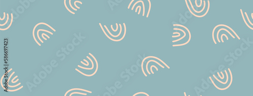 Seamless pattern with rainbow pattern. Gender neutral pattern for textiles, textures and simple backgrounds