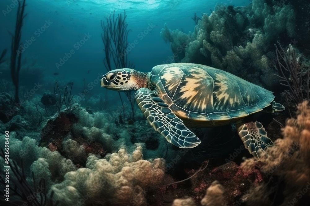 Fototapeta premium green sea turtle