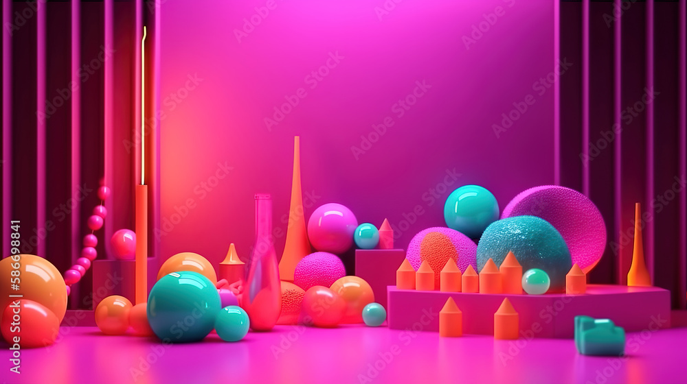 Neon effect background design. Generative Ai Neon effect background design. Generative Ai