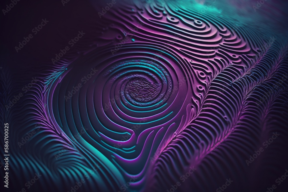 background Synthwave purple and green intricate design created with Generative AI technology background Synthwave purple and green intricate design created with Generative AI technology
