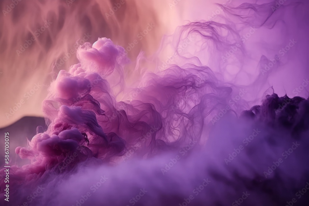 dreamy and surreal background with wispy clouds of smoke purple created with Generative AI technology dreamy and surreal background with wispy clouds of smoke purple created with Generative AI technology