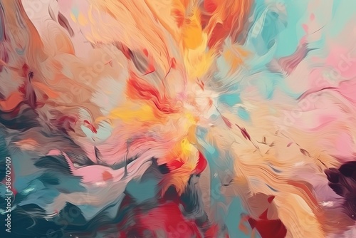 Abstract pastel color oil paint texture background. , Generative AI