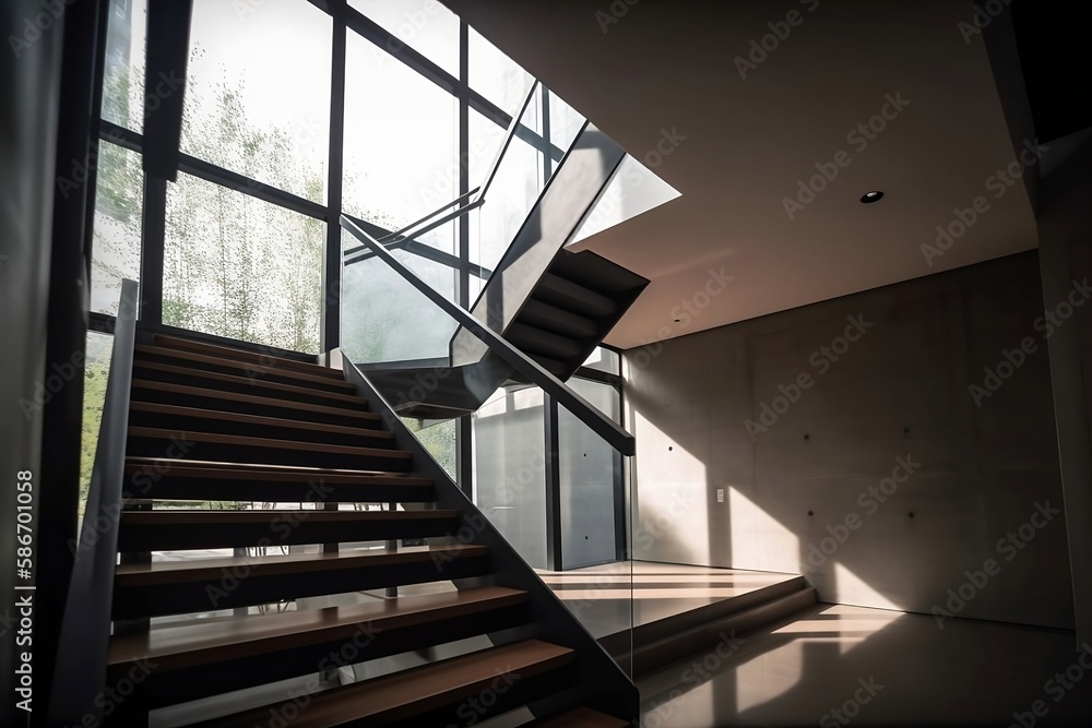 The spiral staircase creating a stunning visual effect created with Generative AI technology The spiral staircase creating a stunning visual effect created with Generative AI technology