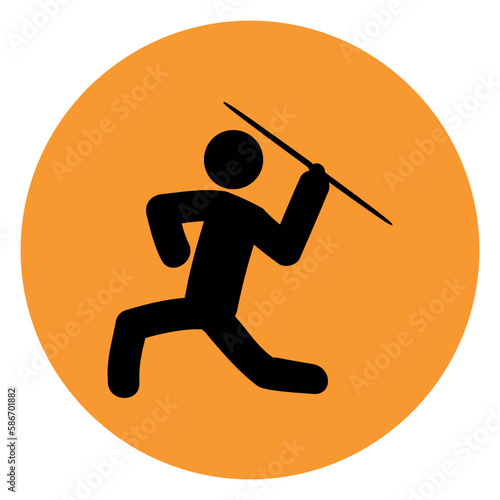 Javelin Throwing icon on a white background