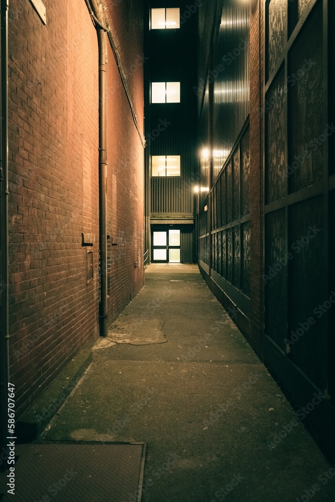 corridor in the night