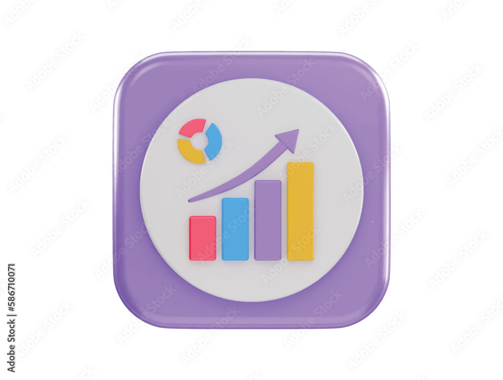 pie chart and bar chart icon 3d rendering vector illustration pie chart and bar chart icon 3d rendering vector illustration