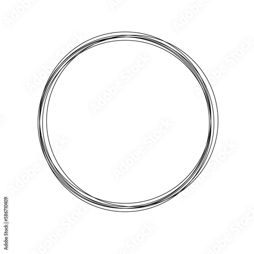 Outline circle shape frame template for text.