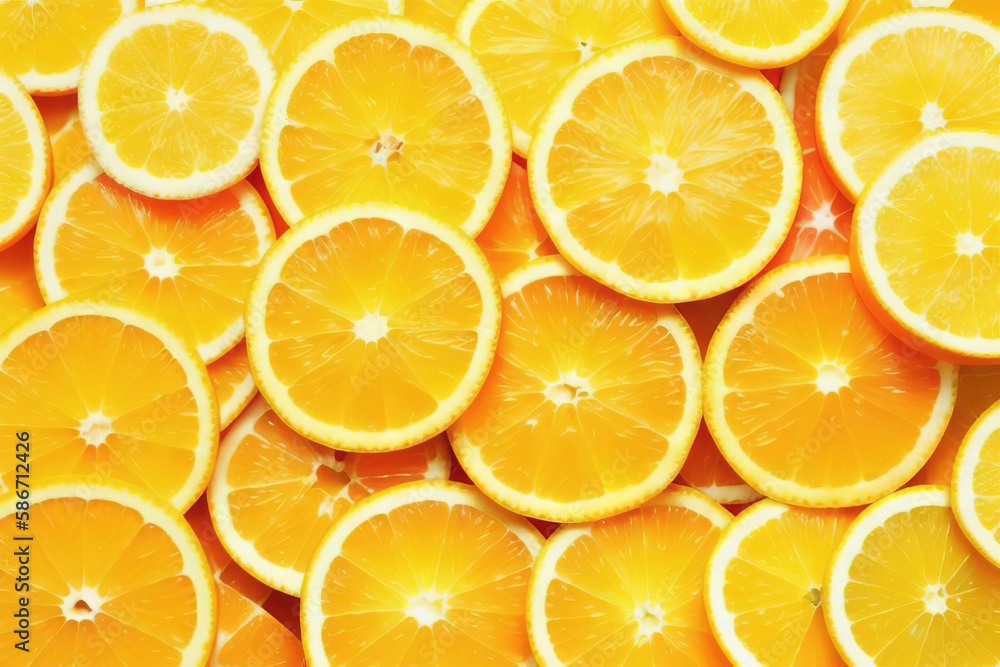 Group of slices, whole of fresh orange fruits isolated on white background, Generative AI. Group of slices, whole of fresh orange fruits isolated on white background, Generative AI.