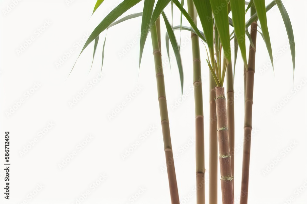 Naklejka premium Sugar cane plantation, sugar mining industry, Generative AI.