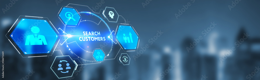 Fototapeta premium Marketing plan and strategies. Personalization marketing, customer centric strategies. 3d illustration