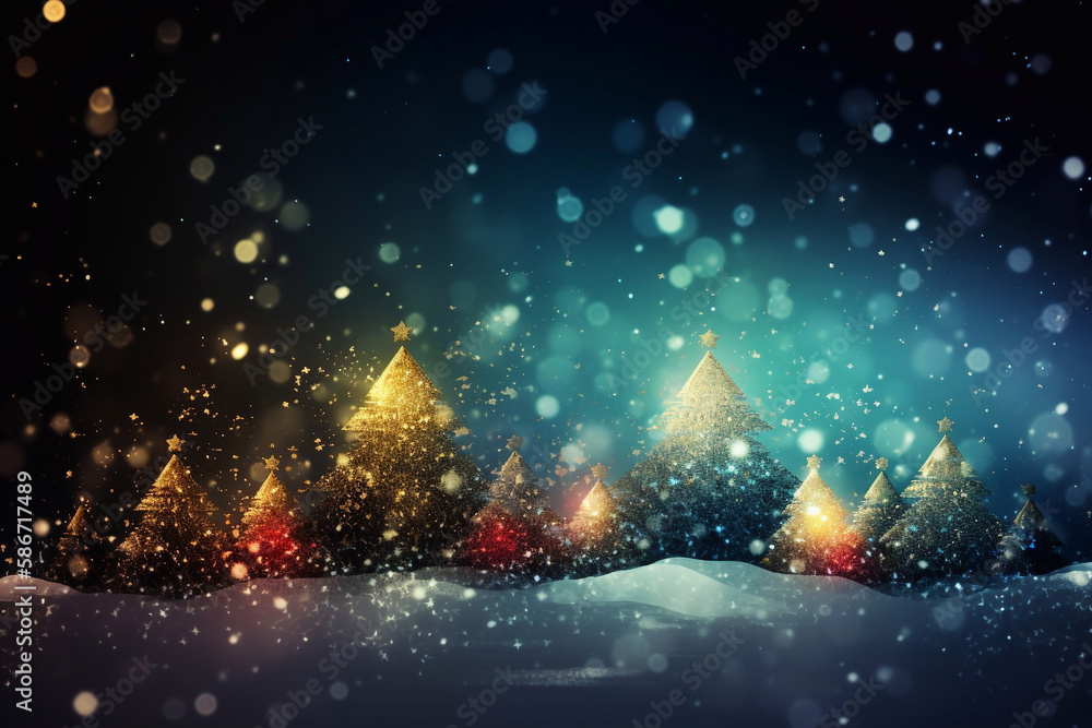 Beautiful New Year and Christmas background. AI Generated Beautiful New Year and Christmas background. AI Generated