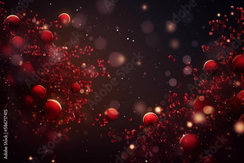Beautiful New Year and Christmas background. AI Generated
