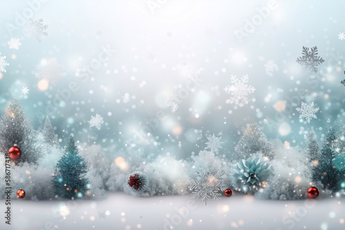 Beautiful New Year and Christmas background. AI Generated © pavlofox