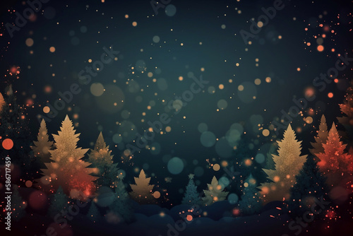 Beautiful New Year and Christmas background. AI Generated