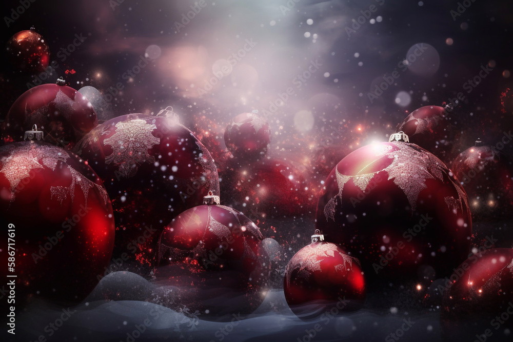 Fototapeta premium Beautiful New Year and Christmas background. AI Generated