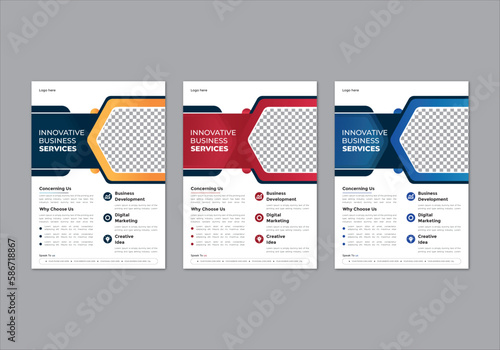 modern trend professional business flyer design corporate vector file