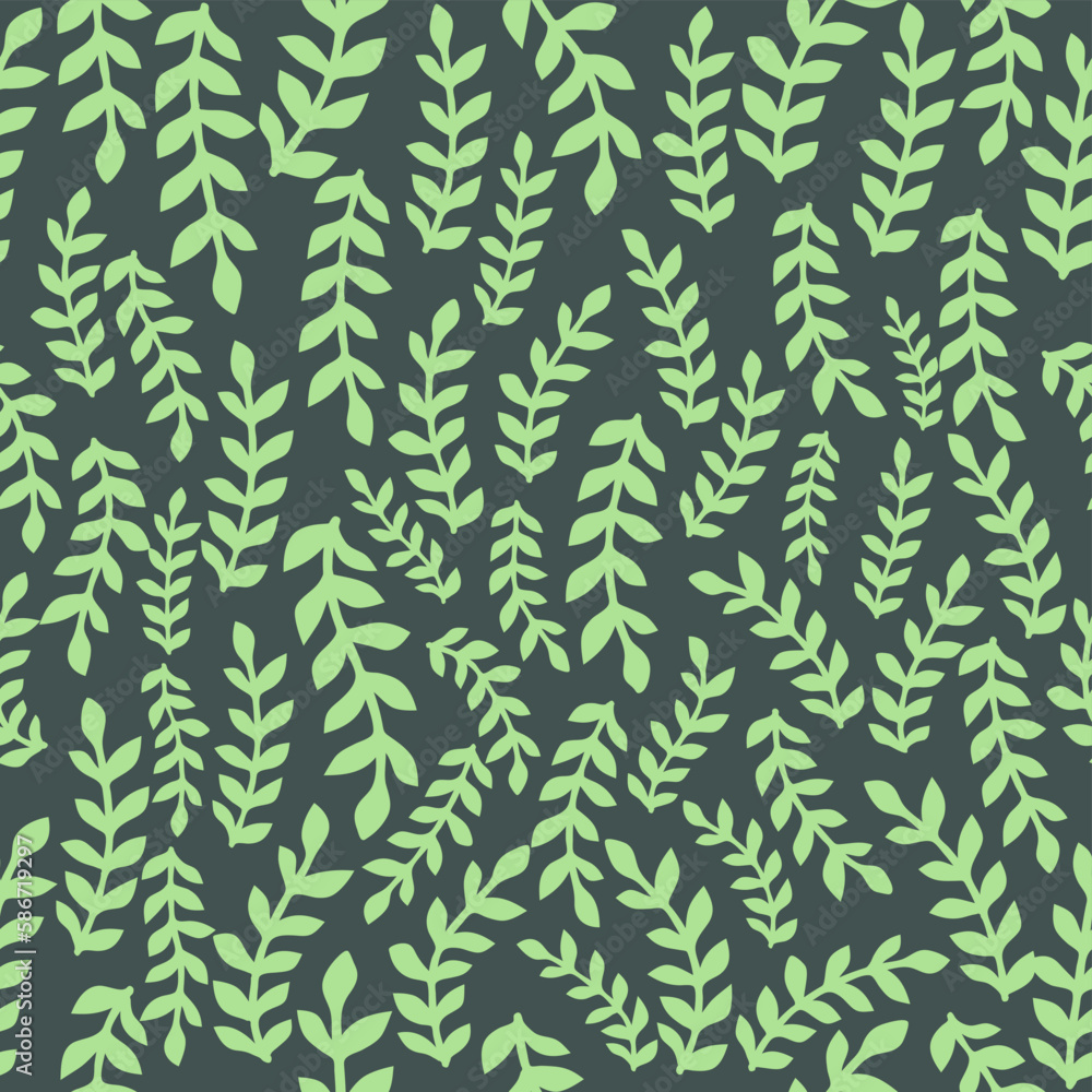 Graceful branches, leaves and flowers Seamless background in the style of nature. Vintage ornament. Graceful branches, leaves and flowers Seamless background in the style of nature. Vintage ornament.