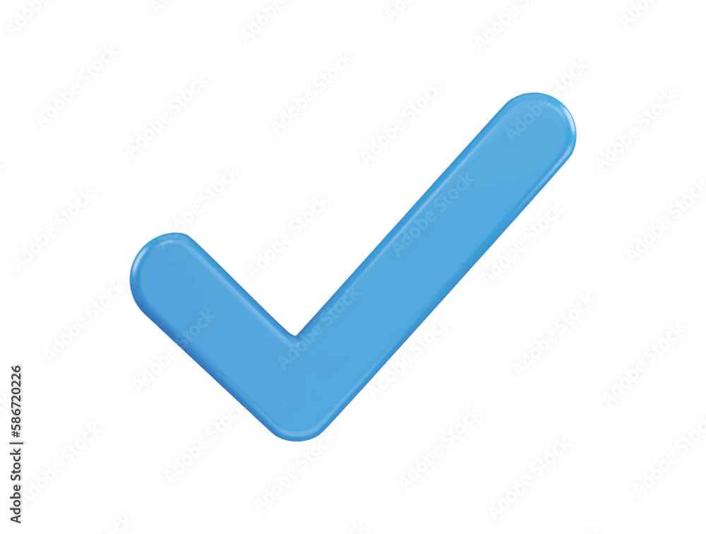 check mark icon 3d rendering vector illustration check mark icon 3d rendering vector illustration