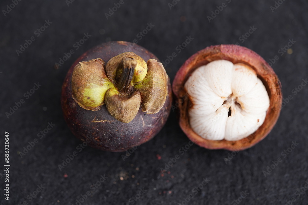 Mangosteen (Garcinia mangostana), also known as the purple mangosteen, is a tropical evergreen