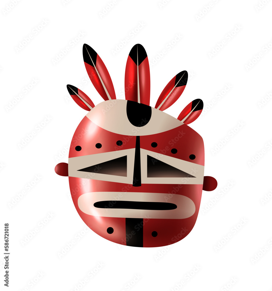 Naklejka premium Realistic Voodoo Mask