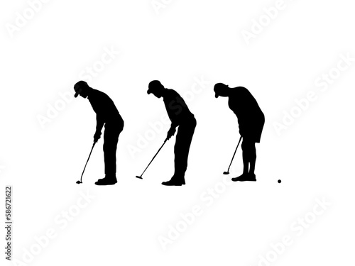 golf player silhouette. golf players vector design and illustration. golf players vector art, icons, and vector images. golf players and girl isolated white background.