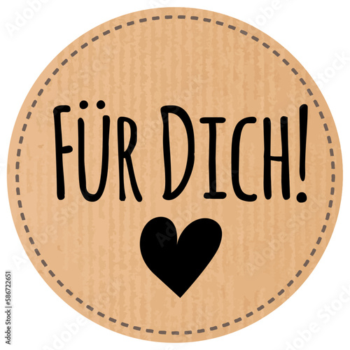 Button Für Dich love  recyclingpapier zerkratzt