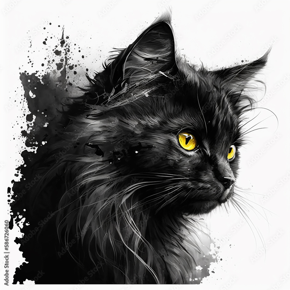 black cat with eyes black cat with eyes
