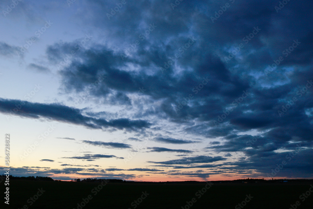 Clouds in sky before evening