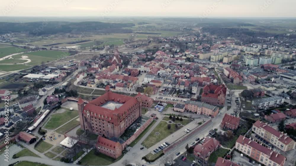 Top view from drone. Krakow skyline. Drone shooting. There is nothing in landscape but residential areas and houses. On streets near city center. Krakow skyline. Panorama of city. Bird's eye view Top view from drone. Krakow skyline. Drone shooting. There is nothing in landscape but residential areas and houses. On streets near city center. Krakow skyline. Panorama of city. Bird's eye view