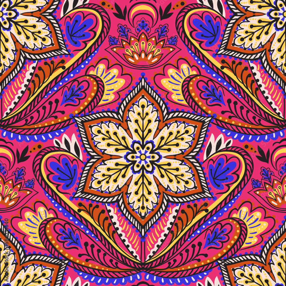 Paisley damask flower Paisley damask flower