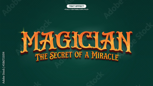Magician Animated 3D Style Vector Text Effect