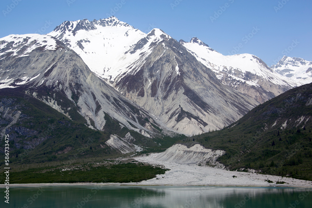 Glacier Bay National Park Landscape With Mountains