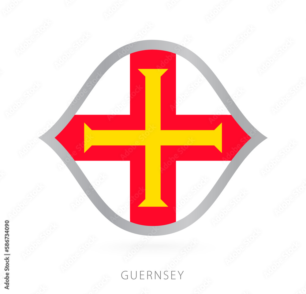 Guernsey national team flag in style for international basketball competitions. Guernsey national team flag in style for international basketball competitions.