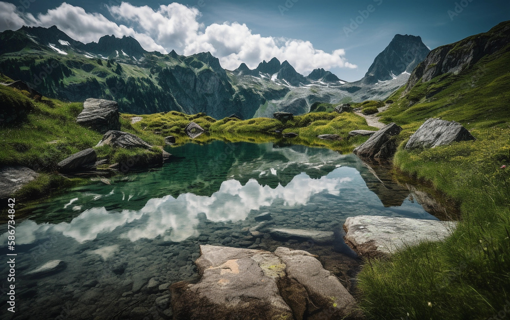 Fototapeta premium lake in the mountains