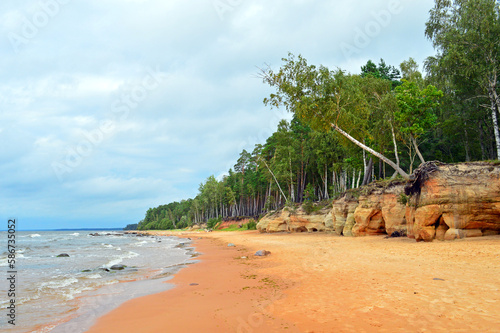 Fototapeta Naklejka Na Ścianę i Meble -  Sandstone caves on the beach