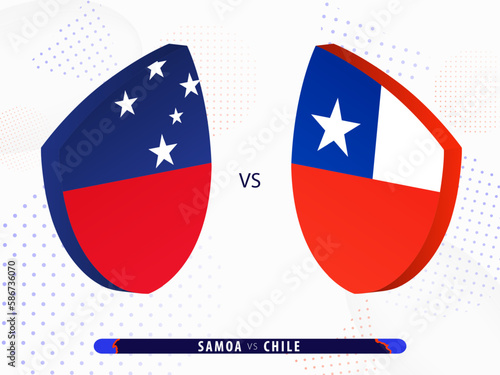 Samoa vs Chile rugby match, international rugby competition 2023.