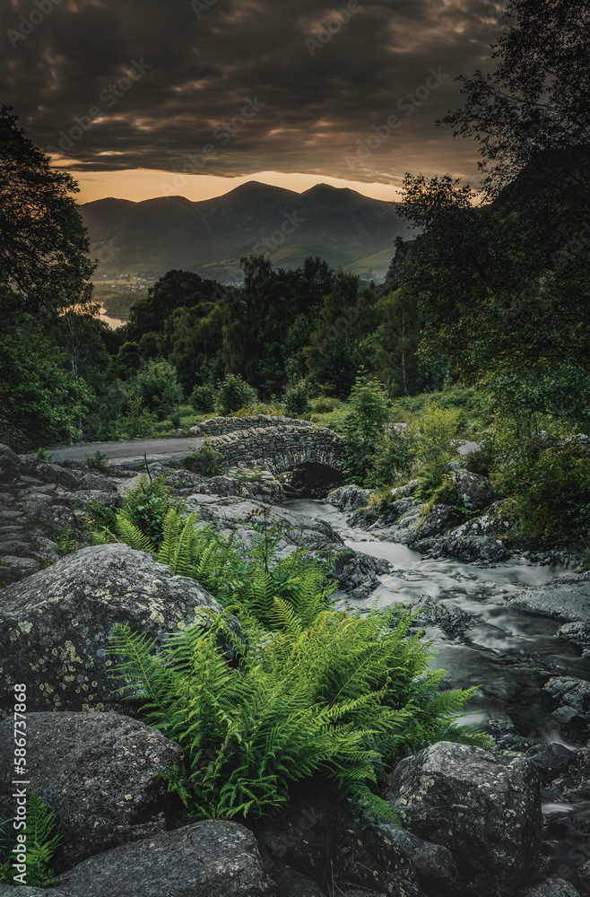 Obraz premium Skiddaw from Ashness Bridge