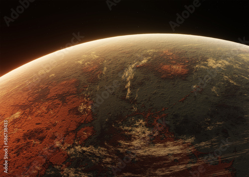 Planet, space, 3d illustration, 3d rendering	