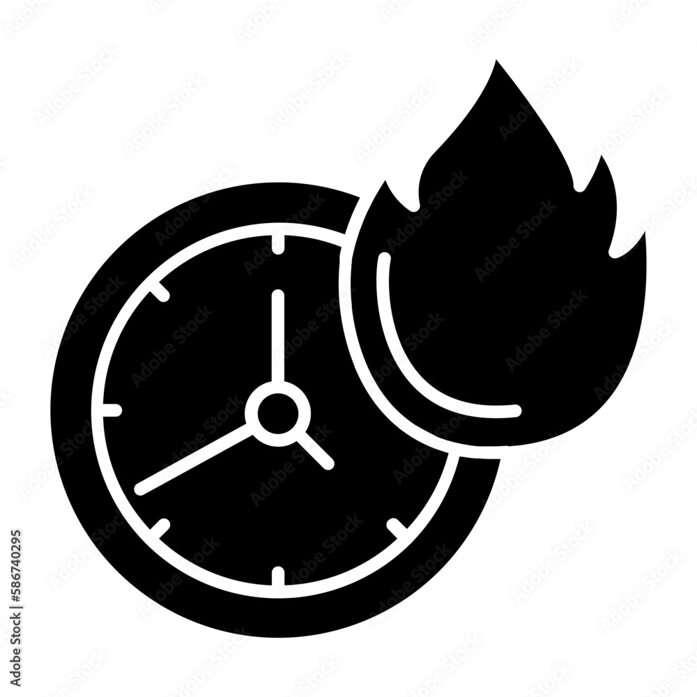 Hot Time Glyph Icon