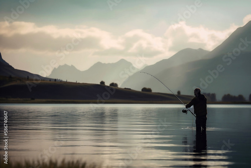 A Quiet Moment on the Lake Fishing GENERATIVE AI