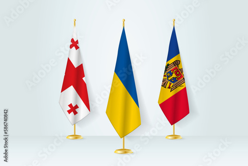Meeting concept between Ukraine, Georgia, and Moldova.